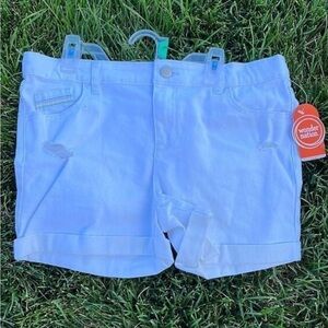 Girls size 12 white shorts